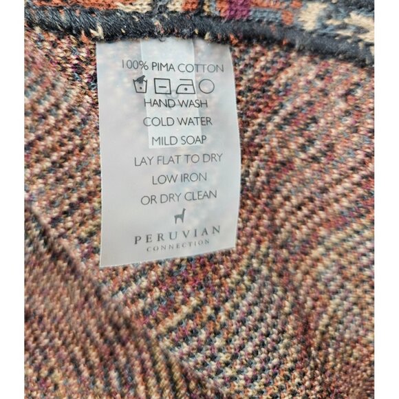 Peruvian Connection Tapestry Print Long Skirt Womens L Pima Cotton - Picture 4 of 4